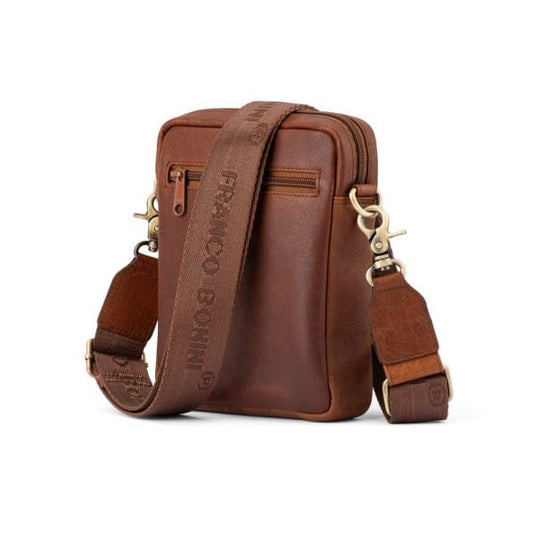 Franco Bonini Mens Leather Small Crossover Shoulder Bag