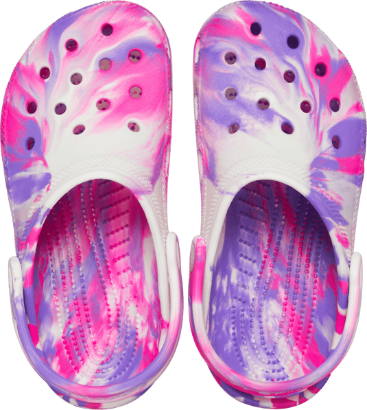 Crocs Classic Kids Marbled Clog - Pink Crush/Multi