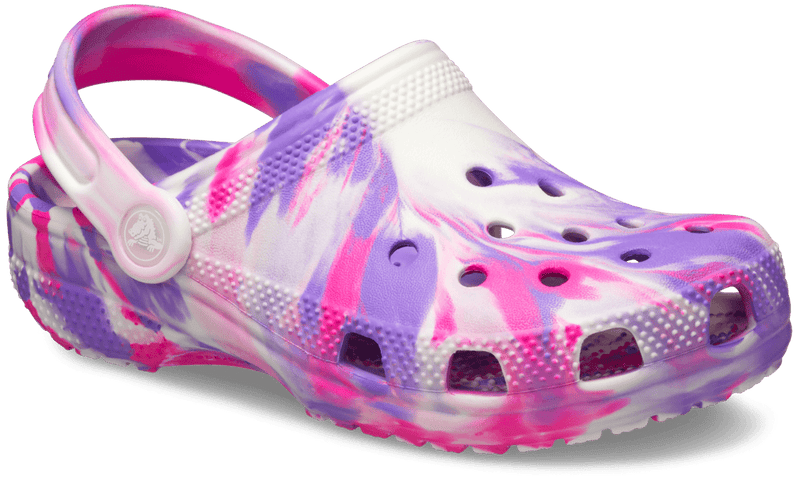 Load image into Gallery viewer, Crocs Classic Kids Marbled Clog - Pink Crush/Multi
