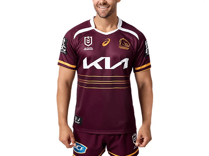 Load image into Gallery viewer, Asics Mens Brisbane Broncos Replica Home Jersey
