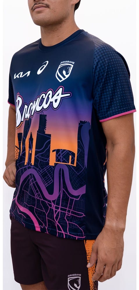 Load image into Gallery viewer, Asics 2026 Brisbane Broncos Rep Run Out Tee
