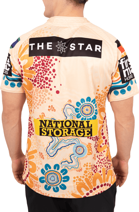 Asics Mens Brisbane Broncos Replica Indigenous Jersey