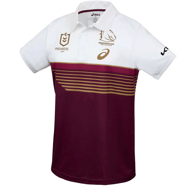 Load image into Gallery viewer, Asics Mens Brisbane Broncos 2025 Premiers Polo
