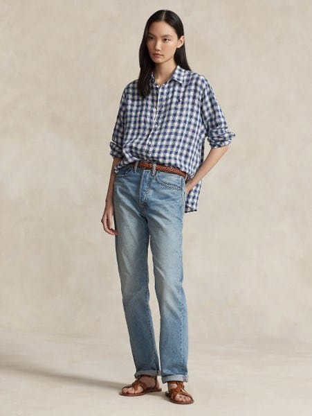 Load image into Gallery viewer, Polo Ralph Lauren Womens Checked Linen Shirt

