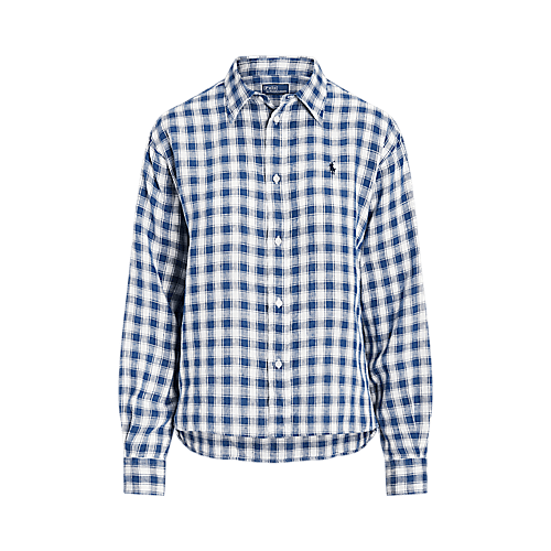 Polo Ralph Lauren Womens Checked Linen Shirt