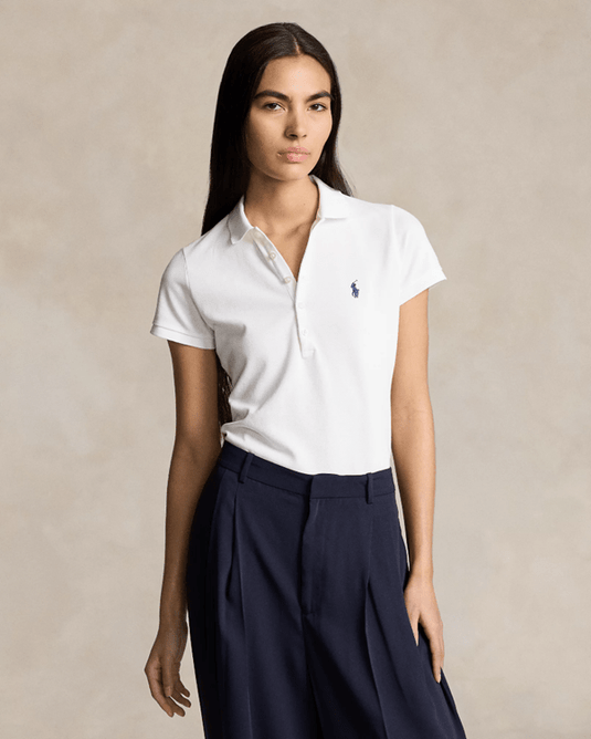 Ralph Lauren Womens Slim Polo  - White