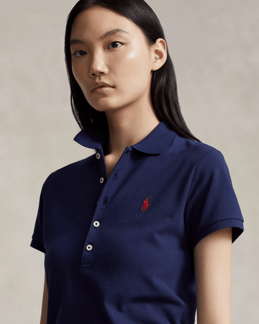 Ralph Lauren Womens Slim Polo - Navy