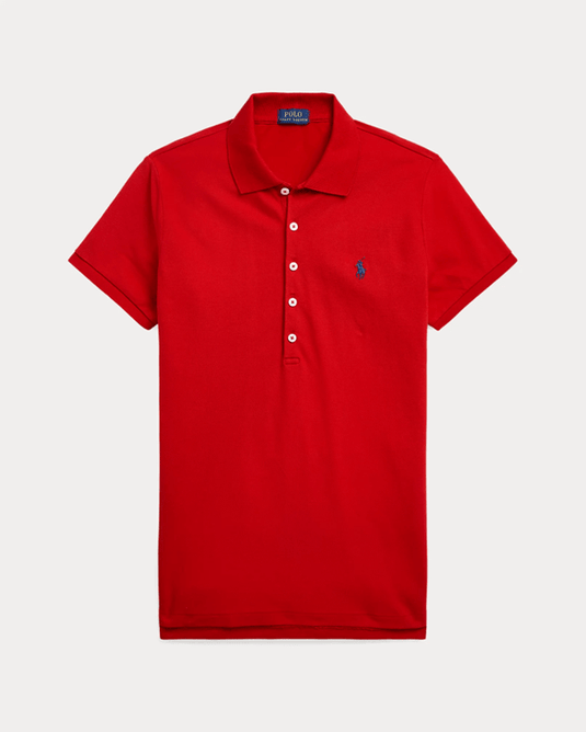 Ralph Lauren Womens Slim Polo - Red