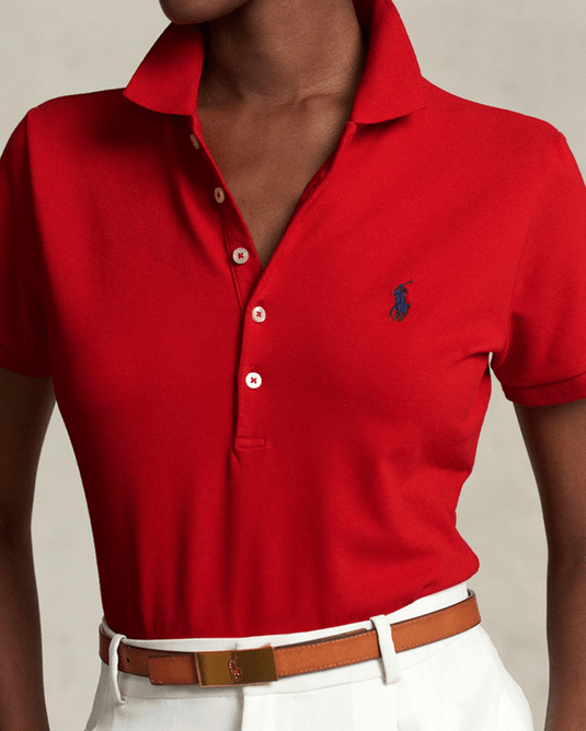 Ralph Lauren Womens Slim Polo - Red