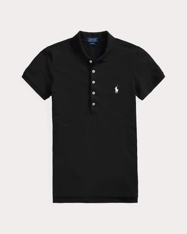 Load image into Gallery viewer, Ralph Lauren Womens Slim Polo  - Black
