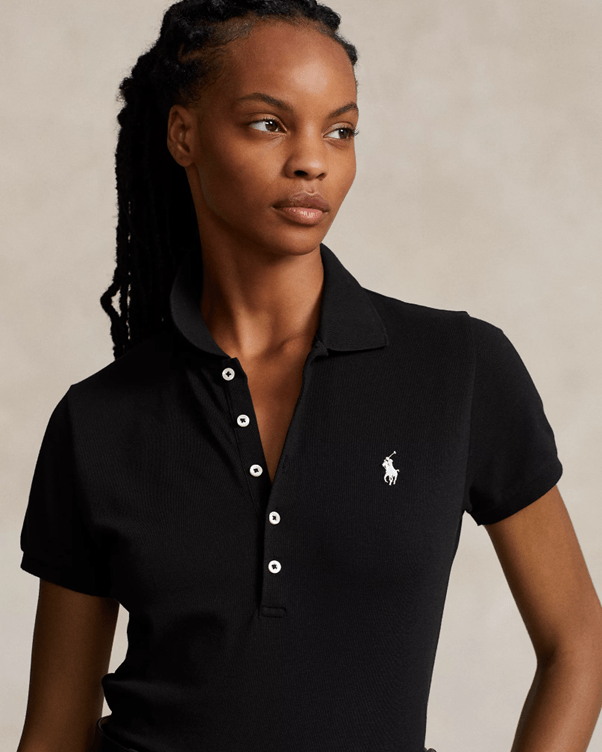 Load image into Gallery viewer, Ralph Lauren Womens Slim Polo  - Black
