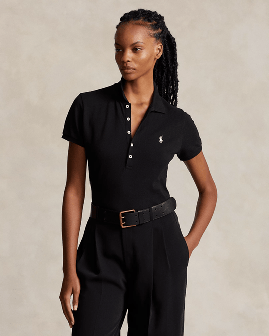 Ralph Lauren Womens Slim Polo  - Black