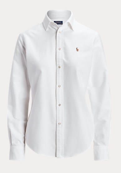 Ralph Lauren Womens Classic Fit Oxford Shirt - Blue/White