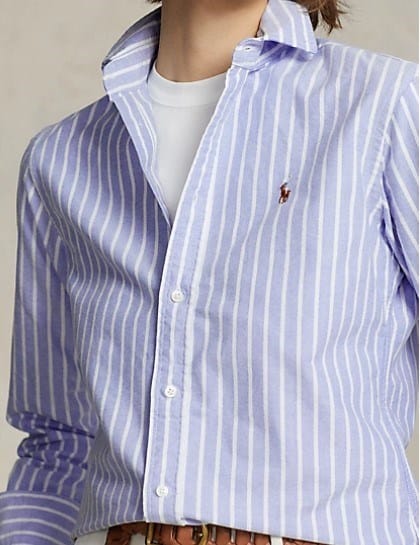 Load image into Gallery viewer, Ralph Lauren Womens Classic Fit Oxford Shirt - Blue/White
