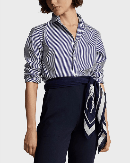 Ralph Lauren Womens Striped Shirt - Blue/White