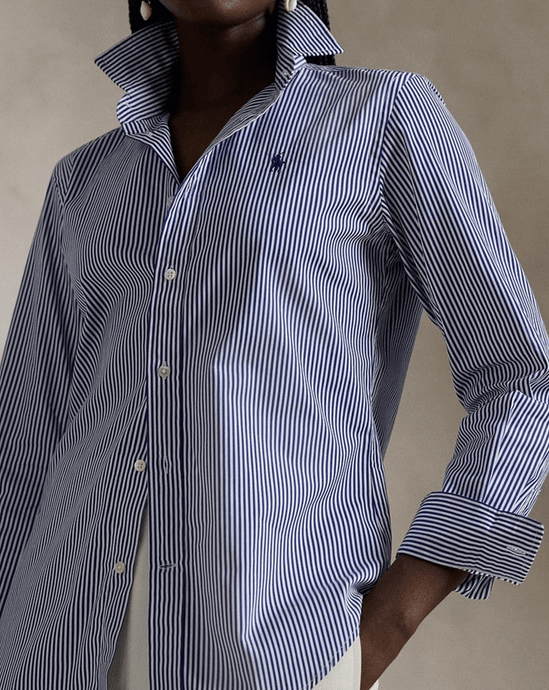Ralph Lauren Womens Striped Shirt - Blue/White