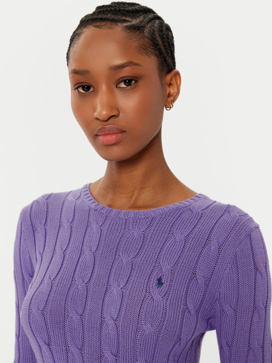 Polo Ralph Lauren Womens Cable Knit Cotton Crewneck Sweater