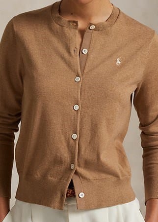 Load image into Gallery viewer, Polo Ralph Lauren Womens Cotton Crew Neck Cardigan
