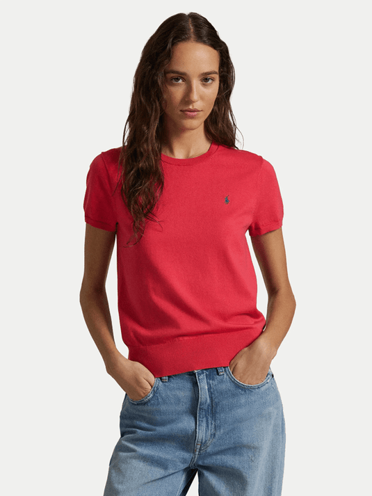 Ralph Lauren Womens Short Sleeve Knit Top