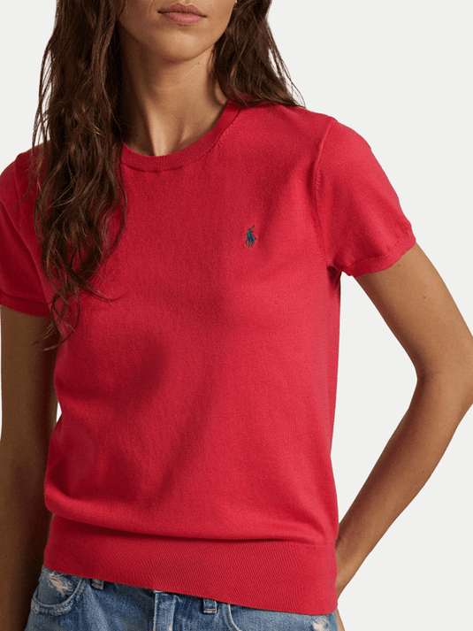 Ralph Lauren Womens Short Sleeve Knit Top