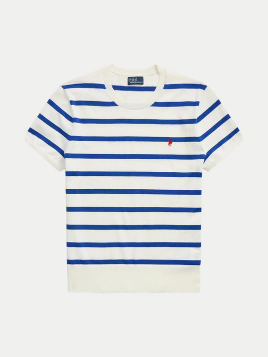 Polo Ralph Lauren Womens Striped Short-Sleeve Sweater