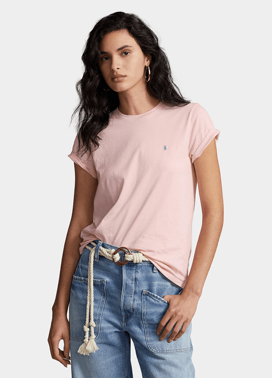 Ralph Lauren Womens Cotton Jersey Crewneck Tee