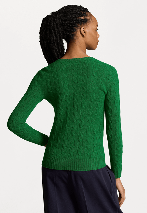 Load image into Gallery viewer, Ralph Lauren Womens Cable-Knit Wool-Cashmere Pullover
