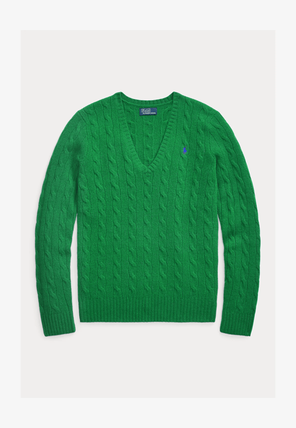 Load image into Gallery viewer, Ralph Lauren Womens Cable-Knit Wool-Cashmere Pullover
