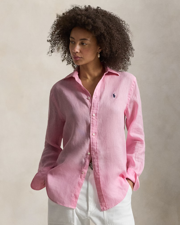 Load image into Gallery viewer, Polo Ralph Lauren Womens Classic Fit Linen Shirt
