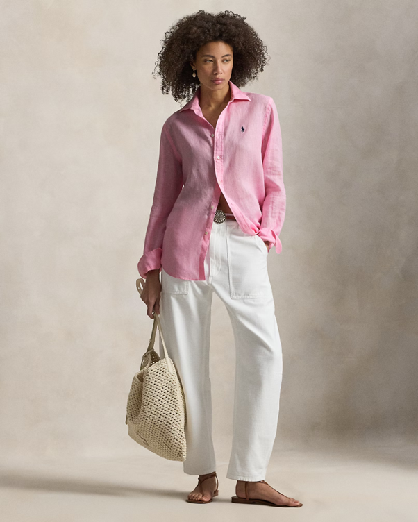 Load image into Gallery viewer, Polo Ralph Lauren Womens Classic Fit Linen Shirt
