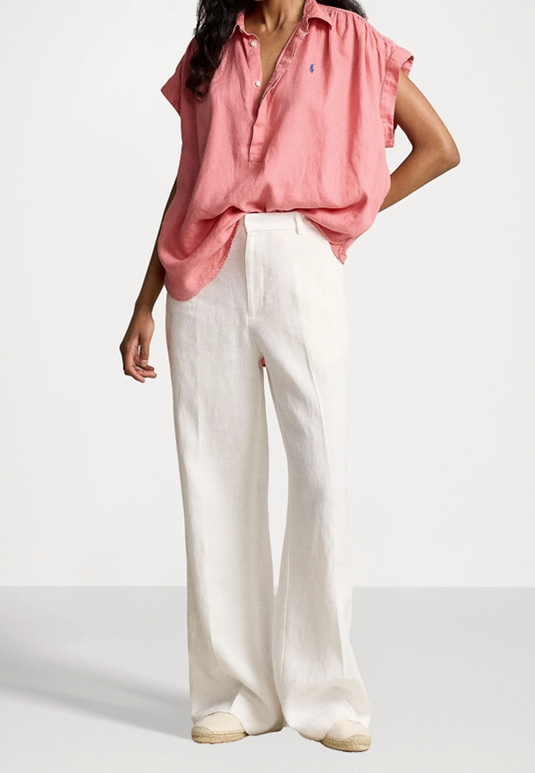 Polo Ralph Lauren Womens Linen Popover Shirt