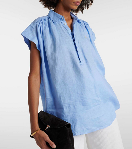 Polo Ralph Lauren Womens Linen Popover Shirt