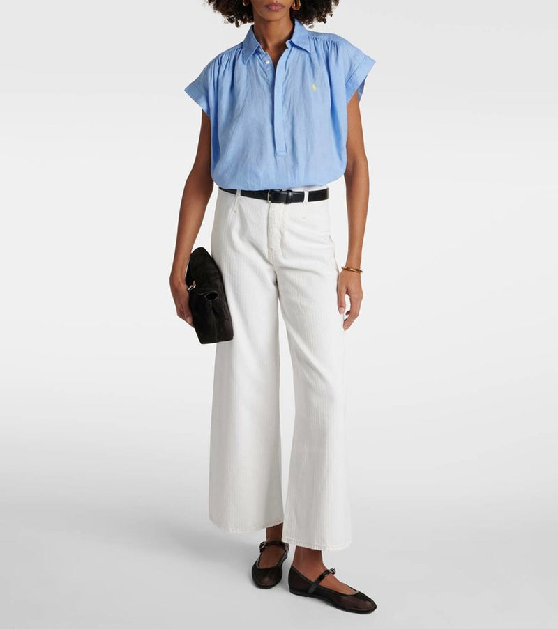 Load image into Gallery viewer, Polo Ralph Lauren Womens Linen Popover Shirt
