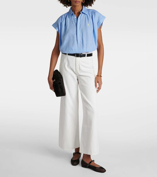 Polo Ralph Lauren Womens Linen Popover Shirt