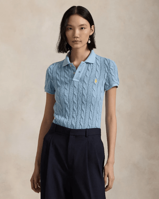 Ralph Lauren Womens Cable Knit Polo