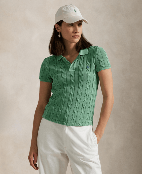 Ralph Lauren Womens Cable Knit Polo