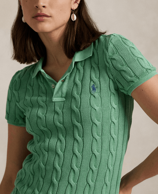 Ralph Lauren Womens Cable Knit Polo