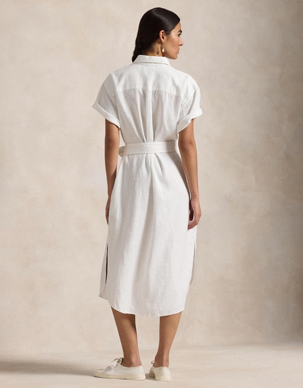 Load image into Gallery viewer, Polo Ralph Lauren Womens Belted Linen Shirtdress
