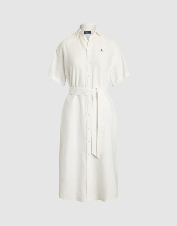 Load image into Gallery viewer, Polo Ralph Lauren Womens Belted Linen Shirtdress
