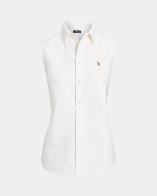 Load image into Gallery viewer, Polo Ralph Lauren Womens Cotton Oxford Sleveless Shirt
