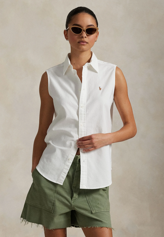 Load image into Gallery viewer, Polo Ralph Lauren Womens Cotton Oxford Sleveless Shirt
