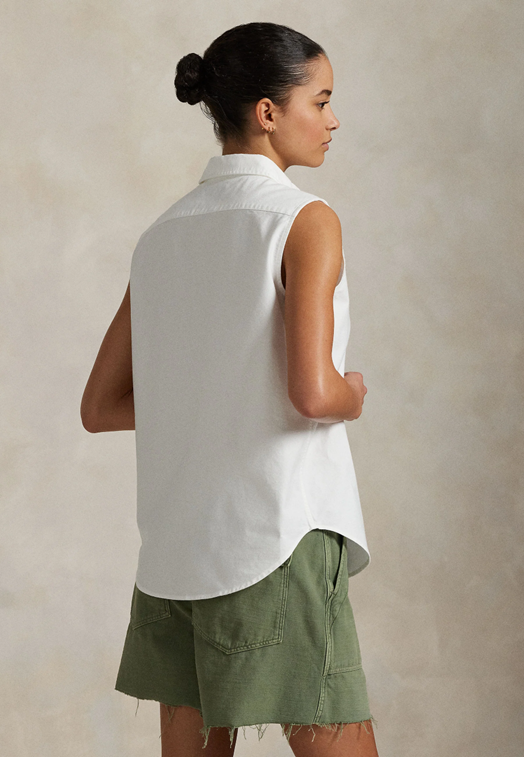 Load image into Gallery viewer, Polo Ralph Lauren Womens Cotton Oxford Sleveless Shirt
