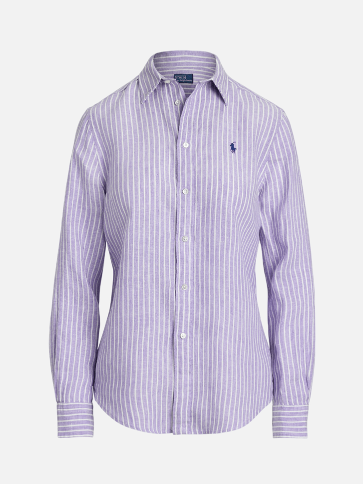 Load image into Gallery viewer, Ralph Lauren Womens Classic Fit Striped Linen Shirt
