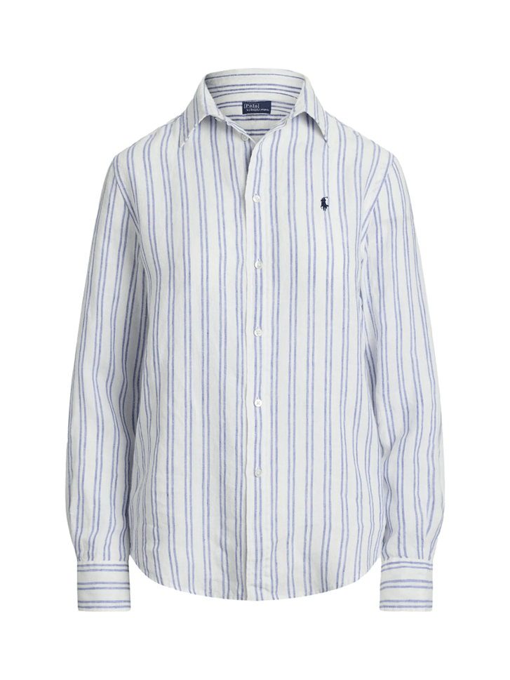Load image into Gallery viewer, Ralph Lauren Womens Classic Fit Striped Linen Shirt

