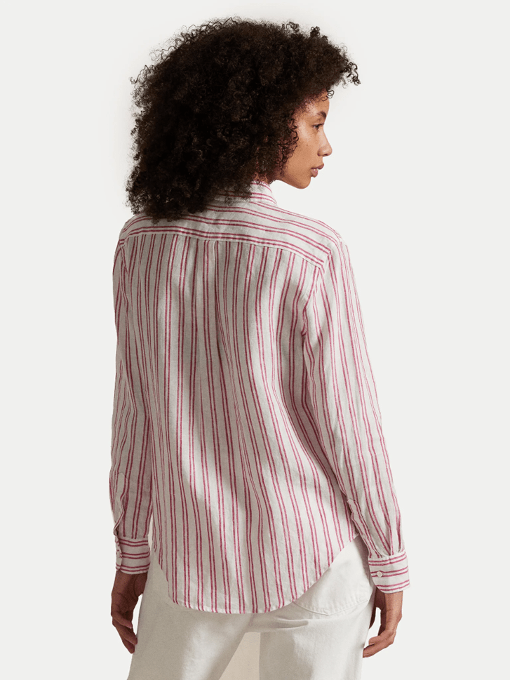 Load image into Gallery viewer, Ralph Lauren Womens Classic Fit Striped Linen Shirt
