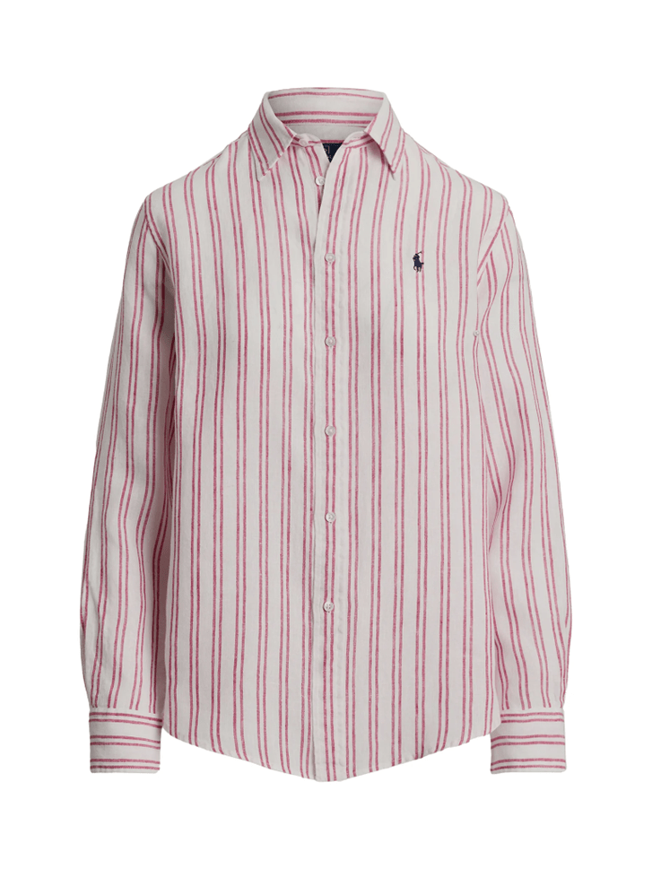 Load image into Gallery viewer, Ralph Lauren Womens Classic Fit Striped Linen Shirt
