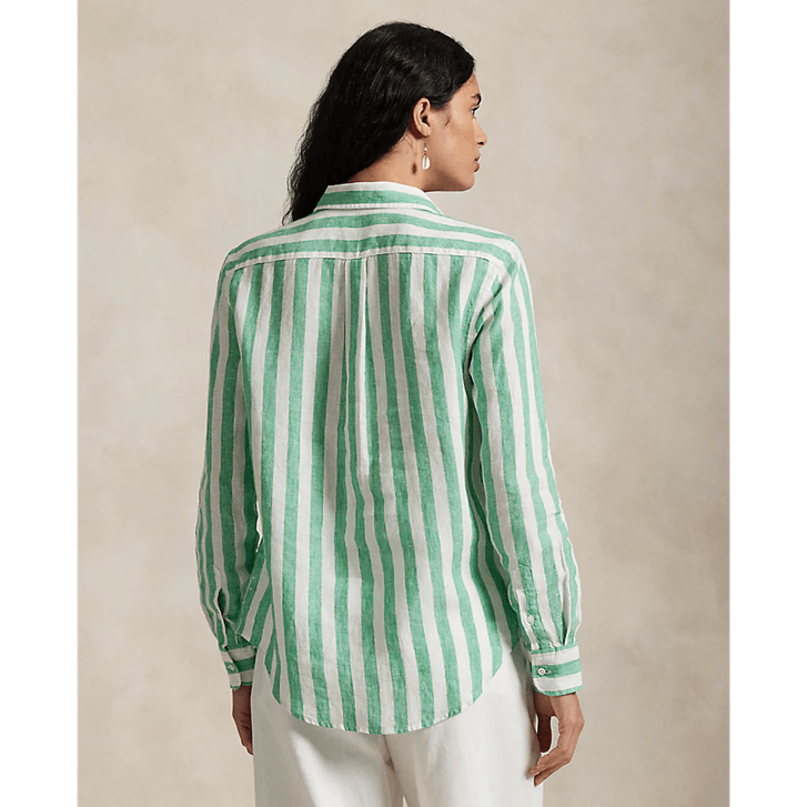 Load image into Gallery viewer, Ralph Lauren Womens Classic Fit Striped Linen Shirt