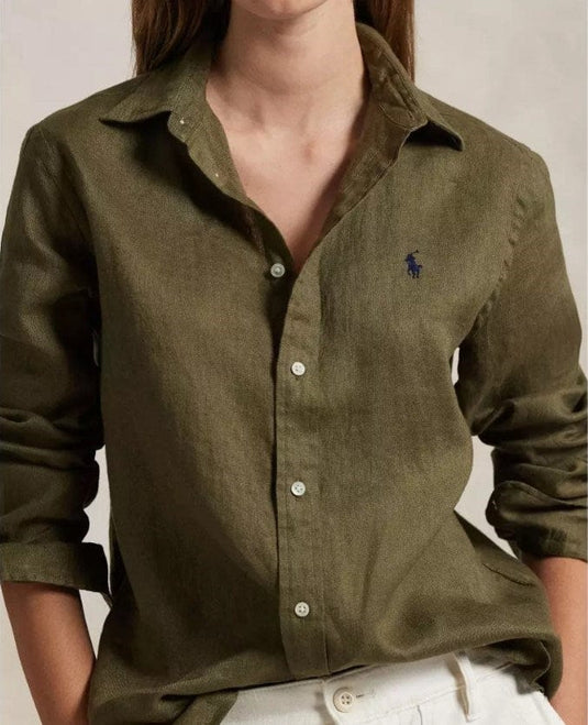 Ralph Lauren WomensClassic Fit Linen Shirt