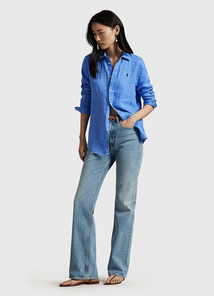 Load image into Gallery viewer, Polo Ralph Lauren Womens Classic Fit Linen Shirt

