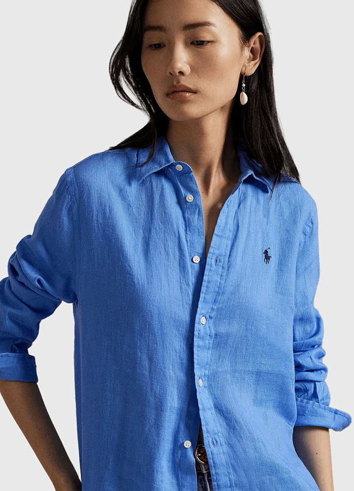 Load image into Gallery viewer, Polo Ralph Lauren Womens Classic Fit Linen Shirt
